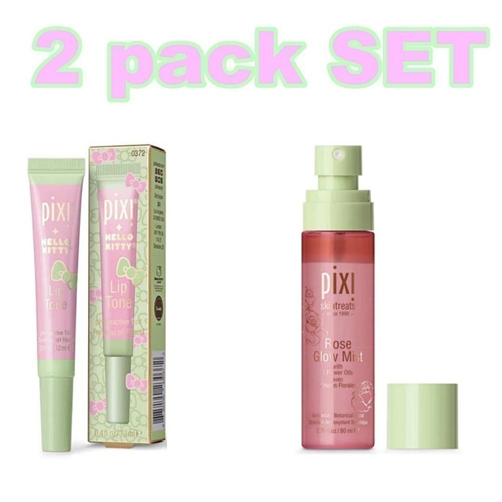 Pixi X Hello Kitty Lip Gloss & Rose Glow Mist Set